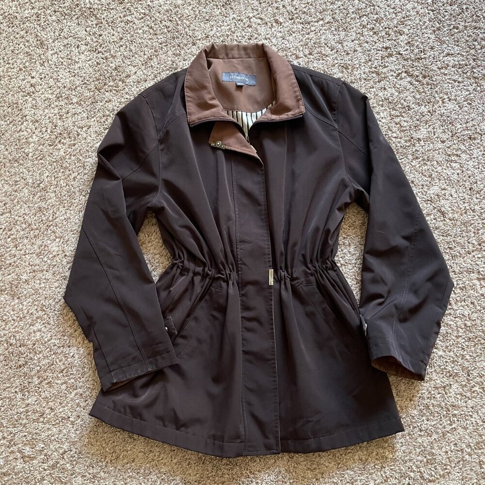 Liz Claiborne Vintage Brown Utility Jacket Women's Large - Collared - Picture 2 of 15